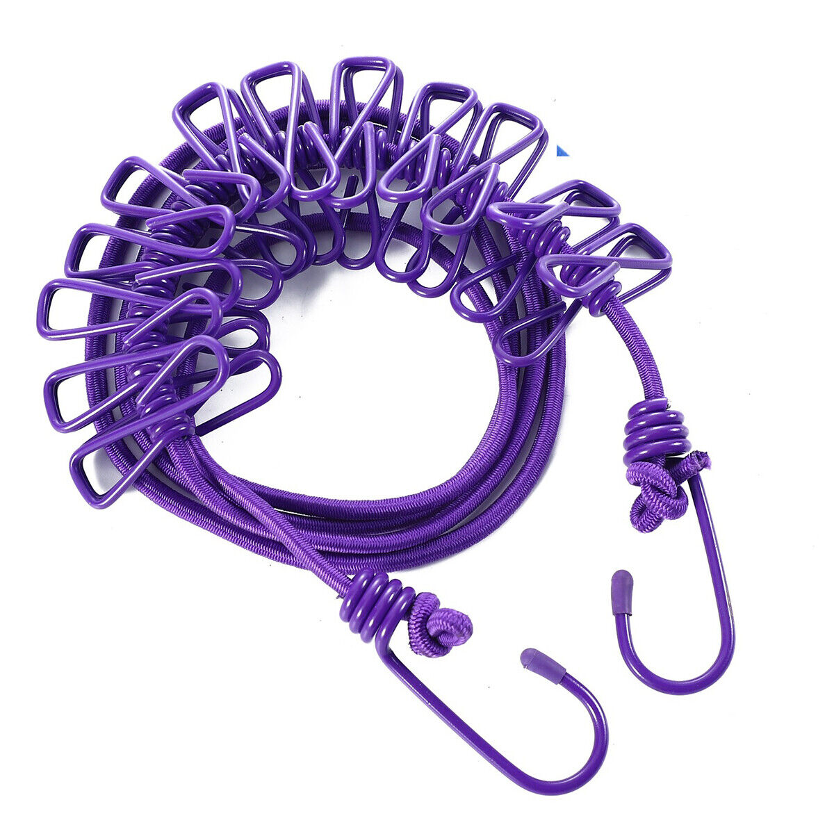 Portable Elastic Clip Rope With 12 Clips